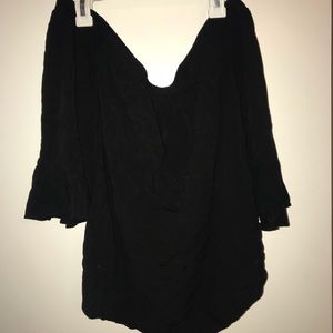 Off the shoulder black top